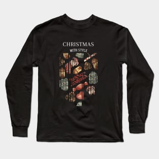 Sugary christmas in lines Long Sleeve T-Shirt